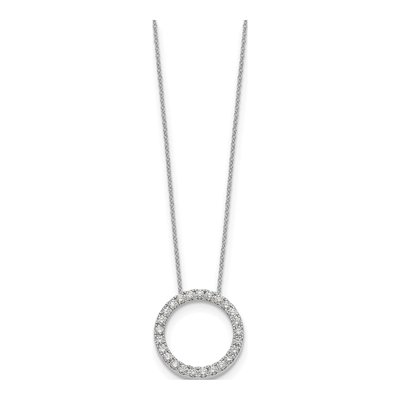 14K White Gold 1 ct tw Lab-Grown Diamond Eternity Necklace – view 3