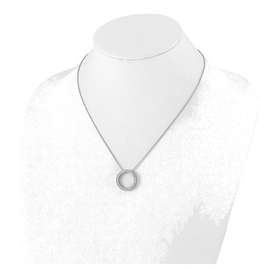 14K White Gold 1 ct tw Lab-Grown Diamond Eternity Necklace – view 5