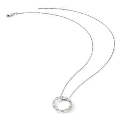 14K White Gold 1 ct tw Lab-Grown Diamond Eternity Necklace – view 8