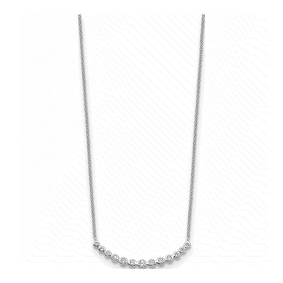 14K White Gold 1/4 ct tw Diamond Bar Necklace – view 3