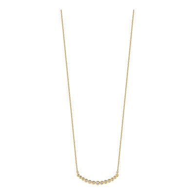 14K Yellow Gold 1/4 ct tw Lab-Grown Diamond Graduated Curved Bar Necklace – view 8