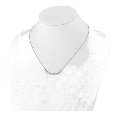 14K White Gold 1/2 ct tw Diamond Bar Necklace – view 4