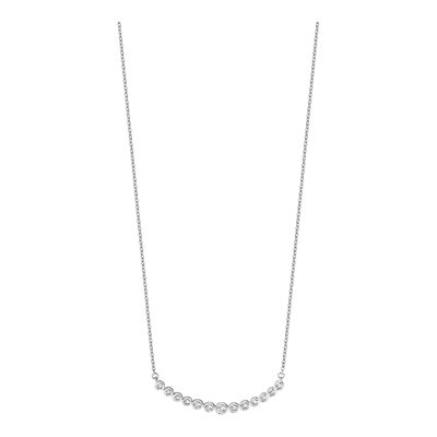 14K White Gold 1/2 ct tw Diamond Bar Necklace – view 5