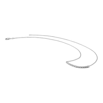 14K White Gold 1/2 ct tw Diamond Bar Necklace – view 6