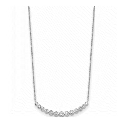14K White Gold 3/4 ct tw Lab-Grown Diamond Bar Necklace – view 3