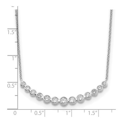 14K White Gold 3/4 ct tw Lab-Grown Diamond Bar Necklace – view 7
