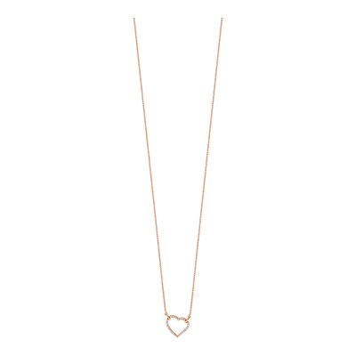 14K Rose Gold 1/5 ct tw Diamond Hearts Pendant Necklace – view 5