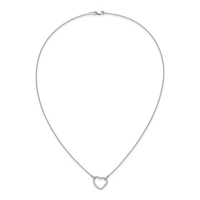 14K White Gold 1/5 ct tw Diamond Hearts Pendant Necklace – view 5