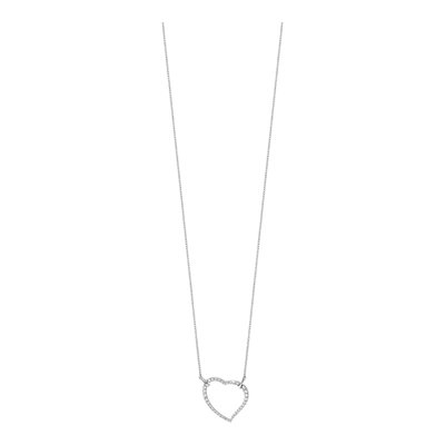 14K White Gold 3/4 ct tw Lab-Grown Diamond Open Heart Necklace – view 8