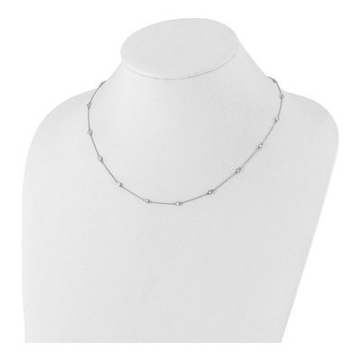 14K White Gold 1/2 ct tw Lab-Grown Diamond 18-Station Necklace – view 6