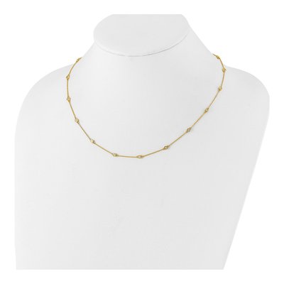 14K Yellow Gold 1/2 ct tw Lab-Grown Diamond 18-Station Necklace – view 5