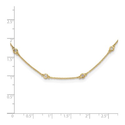 14K Yellow Gold 1/2 ct tw Lab-Grown Diamond 18-Station Necklace – view 7