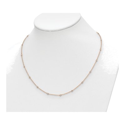 14K Rose Gold 1/2 ct tw Lab-Grown Diamond Station Necklace – view 6
