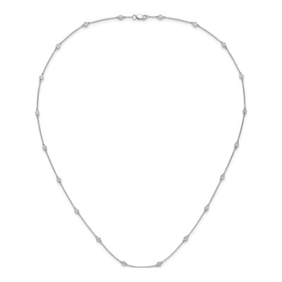 14K White Gold 1/2 ct tw Lab-Grown Diamond 20-Station Necklace – view 7