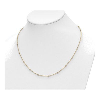 14K Yellow Gold 1/2 ct tw Lab-Grown Diamond Station Necklace – view 4