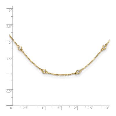 14K Yellow Gold 1/2 ct tw Lab-Grown Diamond Station Necklace – view 7