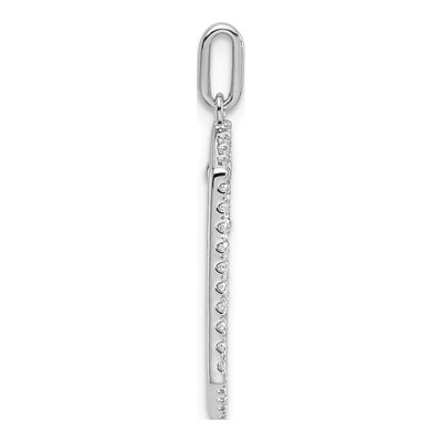 14K White Gold 1/5 ct tw Diamond Cross Pendant – view 2
