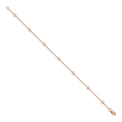 14K Rose Gold 1/2 ct tw Lab-Grown Diamond Bracelet – view 3