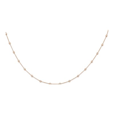 14K Rose Gold 1 ct tw Lab-Grown Diamond Station Necklace – view 3