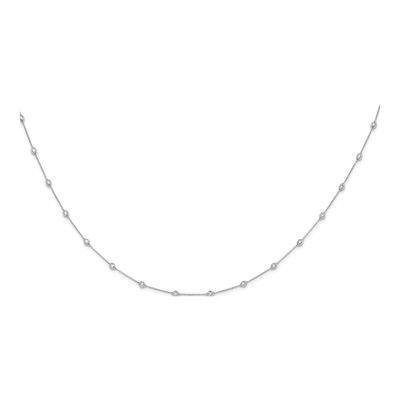 14K White Gold 1 ct tw Lab-Grown Diamond 16-Station Necklace – view 4