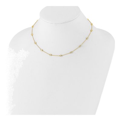 14K Yellow Gold 1 ct tw Lab-Grown Diamond Station Necklace – view 5