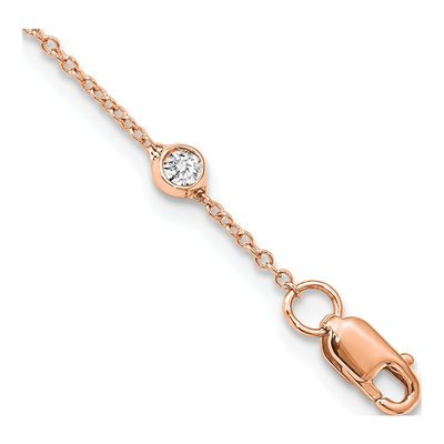 14K Rose Gold 1 1/6 ct tw Lab-Grown Diamond 18-Station Necklace – view 3