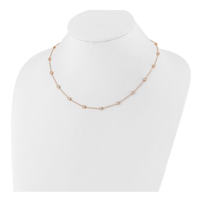 14K Rose Gold 1 1/6 ct tw Lab-Grown Diamond 18-Station Necklace – view 5
