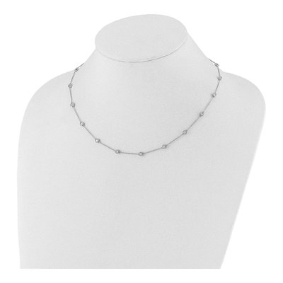 14K White Gold 1 1/6 ct tw Lab-Grown Diamond 18-Station Necklace – view 5