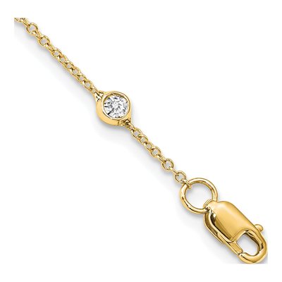 14K Yellow Gold 1 1/6 ct tw Lab-Grown Diamond Station Necklace – view 3