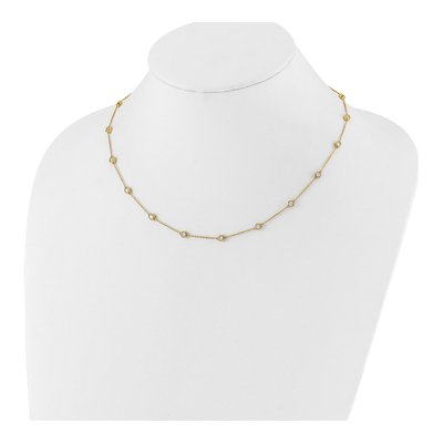 14K Yellow Gold 1 1/6 ct tw Lab-Grown Diamond Station Necklace – view 5