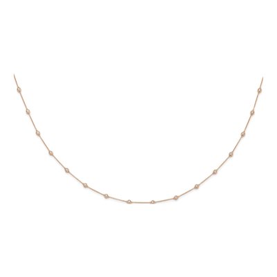 14K Rose Gold 1 1/3 ct tw Lab-Grown Diamond Station Necklace – view 4