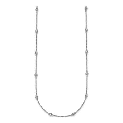 14K White Gold 1/4 ct tw Diamond Station Necklace – view 2