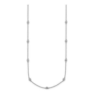 14K White Gold 1/2 ct tw Diamond 13-Station Necklace – view 2