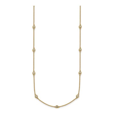 14K Yellow Gold 1/2 ct tw Diamond 13-Station Necklace – view 2