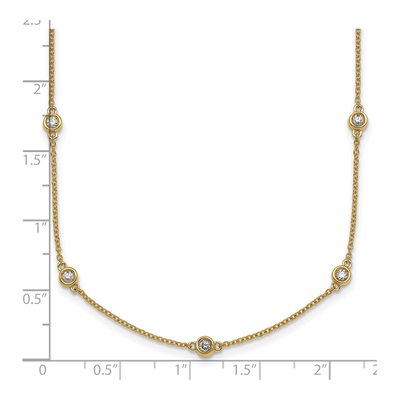 14K Yellow Gold 1/2 ct tw Diamond 13-Station Necklace – view 3