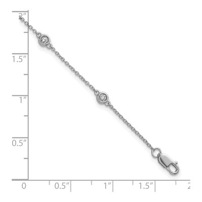14K White Gold 1/5 ct tw Diamond Station Bracelet – view 5