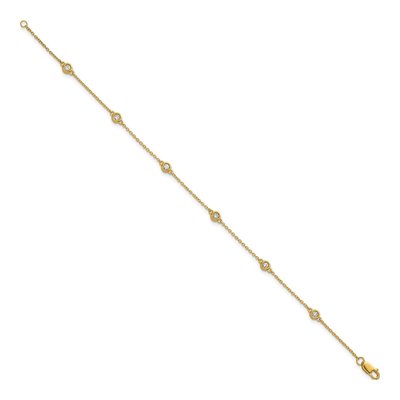 14K Yellow Gold 1/5 ct tw Diamond Cable Bracelet – view 2
