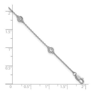 14K White Gold 1/3 ct tw Diamond 5-Station Bracelet – view 5