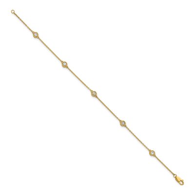 14K Yellow Gold 1/3 ct tw Diamond Station Bracelet – view 2