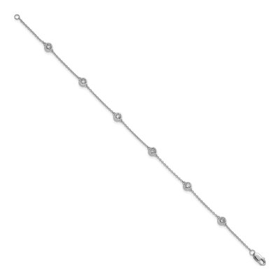 14K White Gold 1/3 ct tw Diamond Station Bracelet – view 2