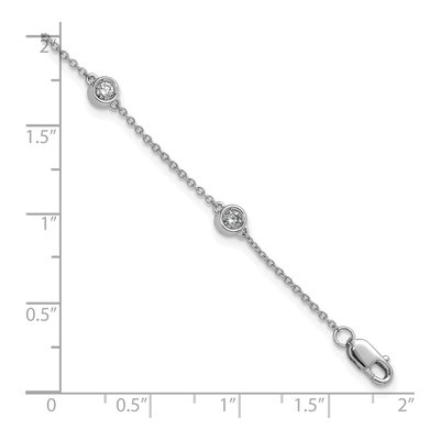 14K White Gold 1/3 ct tw Diamond Station Bracelet – view 5