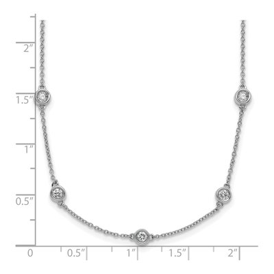 14K White Gold 1.3 ct tw Diamond 20-Station Necklace – view 3