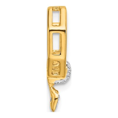 14K Yellow Gold 1/15 ct tw Diamond Octagon Slide Pendant – view 2