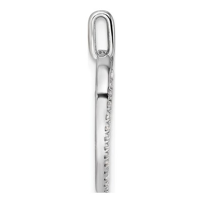 14K White Gold 1/6 ct tw Diamond Heart Cross Pendant – view 2