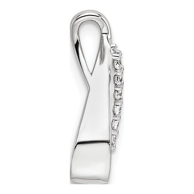 14K White Gold 5/8 ct tw Diamond Teardrop Slide Pendant – view 2