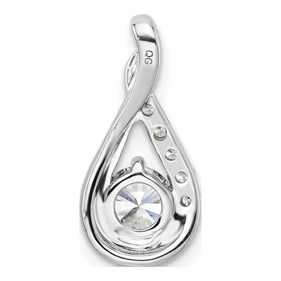 14K White Gold 5/8 ct tw Diamond Teardrop Slide Pendant – view 3