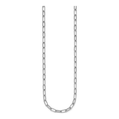 14K White Gold 1.44 ct tw Diamond Paperclip Necklace – view 2