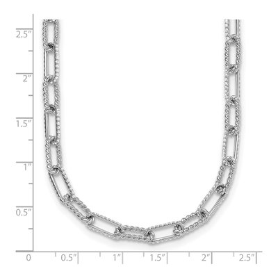 14K White Gold 1.44 ct tw Diamond Paperclip Necklace – view 5