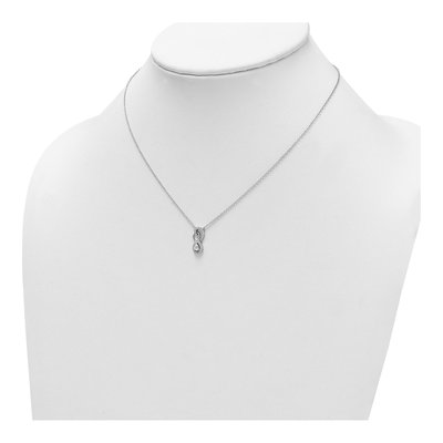 14K White Gold 1/4 ct tw Diamond Fancy Infinity Necklace – view 3