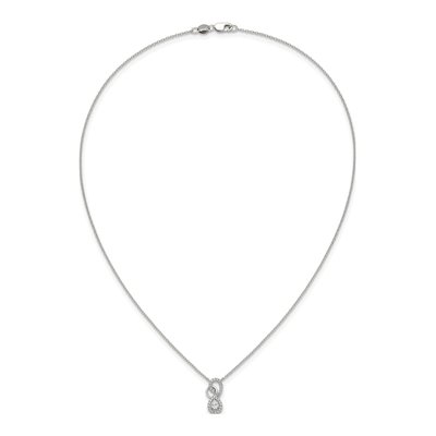 14K White Gold 1/4 ct tw Diamond Fancy Infinity Necklace – view 4